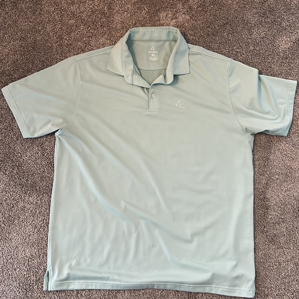 Rhoback - 3 Button Polo - Size XL - “Sea Foam” Color